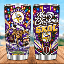 Minnesota Vikings Christmas Spirit 20oz Tumbler