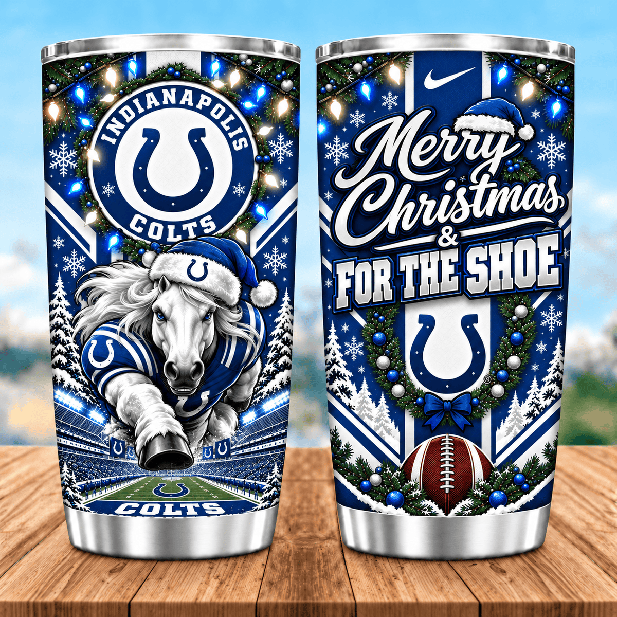 Indianapolis Colts Christmas Spirit 20oz Tumbler