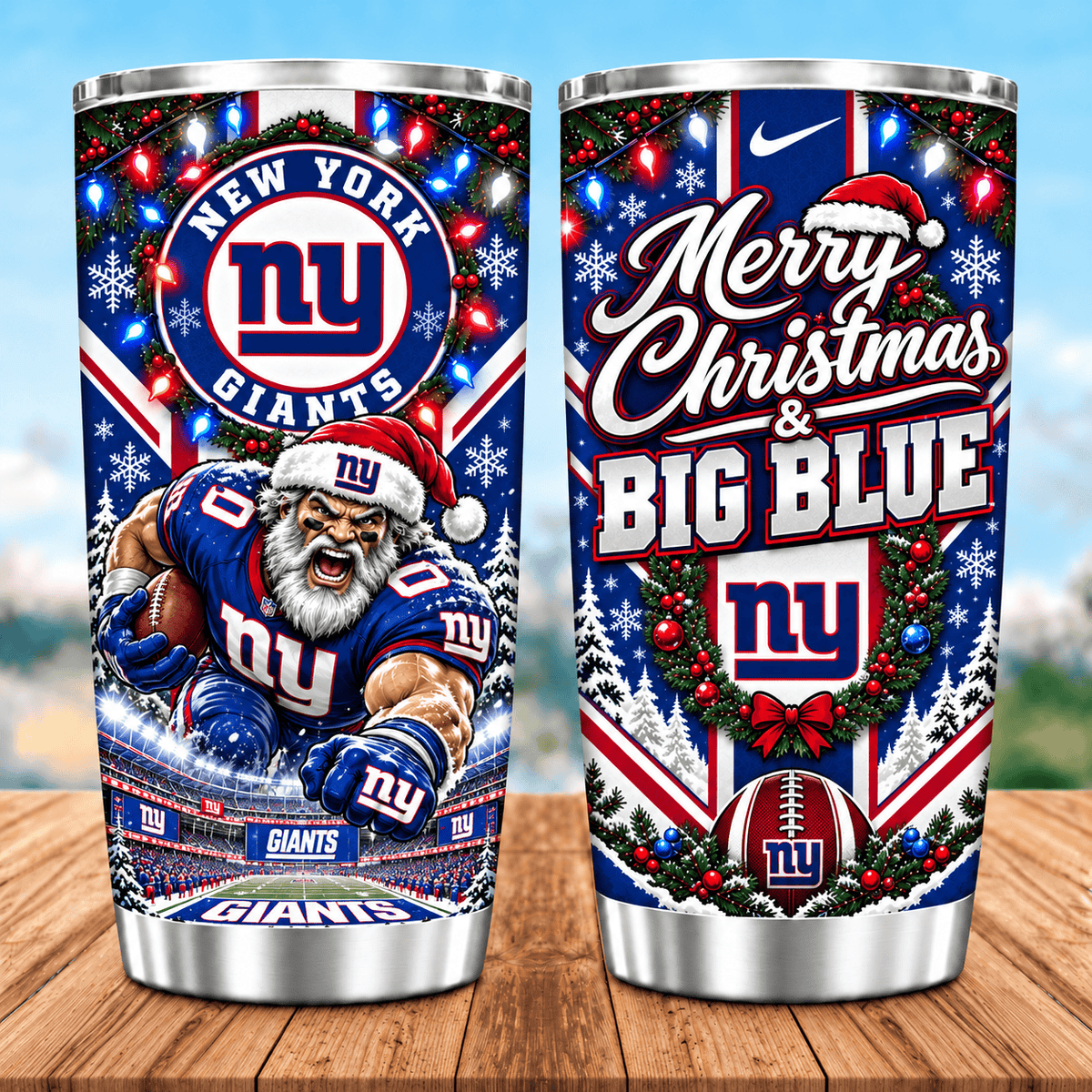 New York Giants Christmas Spirit 20oz Tumbler