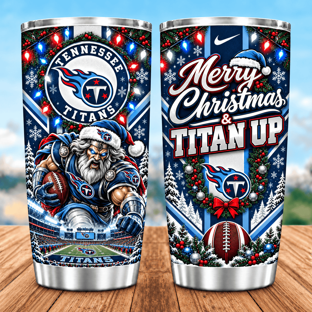 Tennessee Titans Christmas Spirit 20oz Tumbler