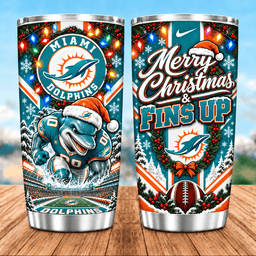 Miami Dolphins Christmas Spirit 20oz Tumbler