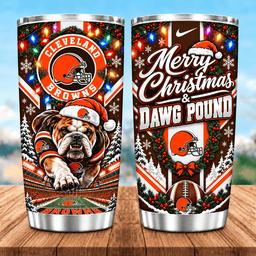 Cleveland Browns Christmas Spirit 20oz Tumbler