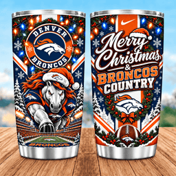 Denver Broncos Christmas Spirit 20oz Tumbler