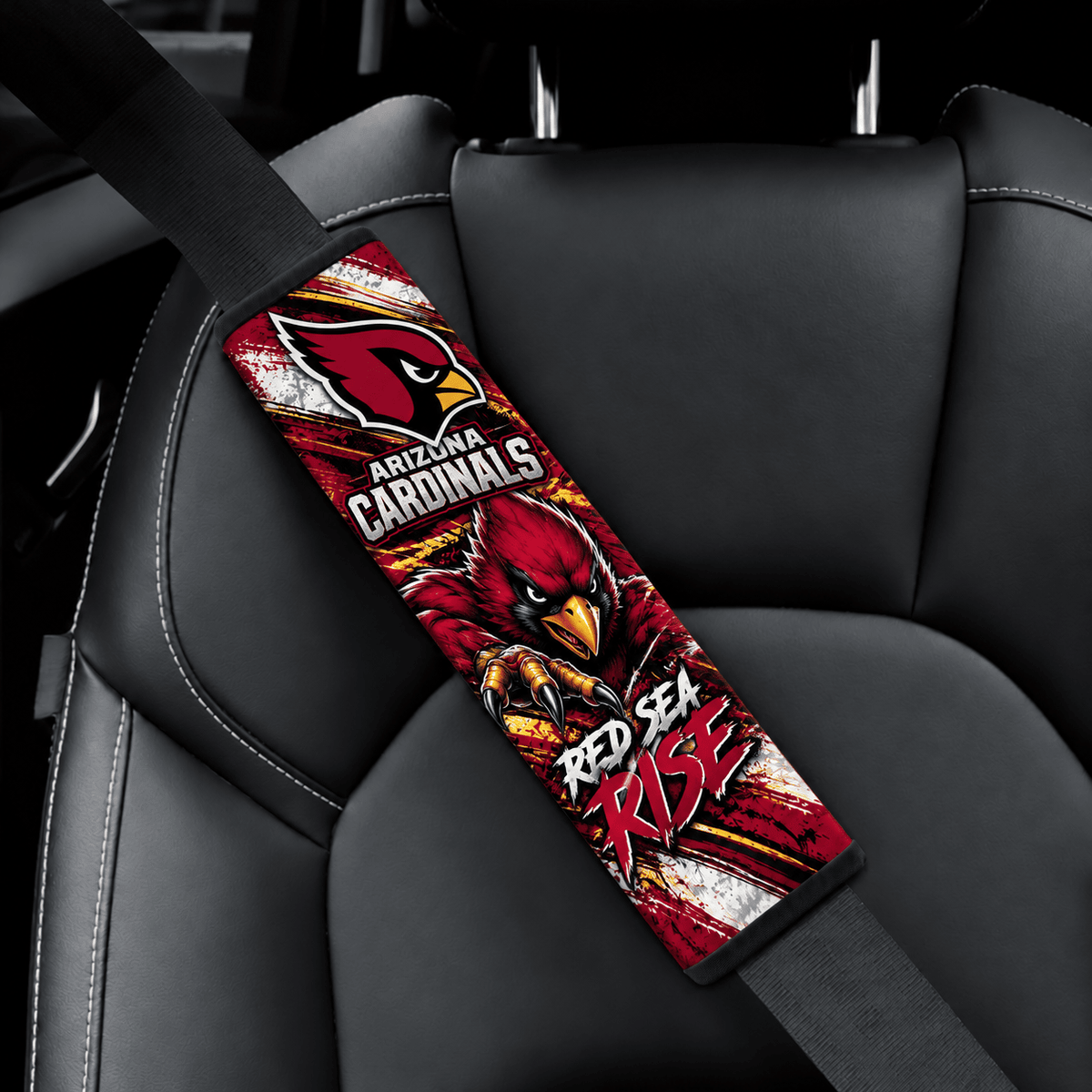 Arizona Cardinals Game Day Shoulder Pads For Car Safety Belts