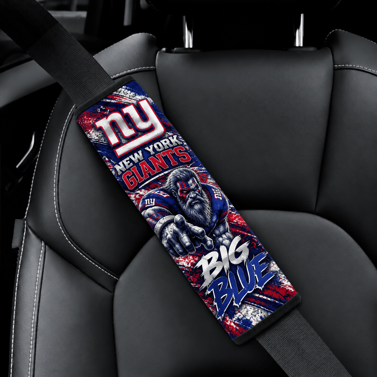 New York Giants Game Day Shoulder Pads For Car Safety Belts