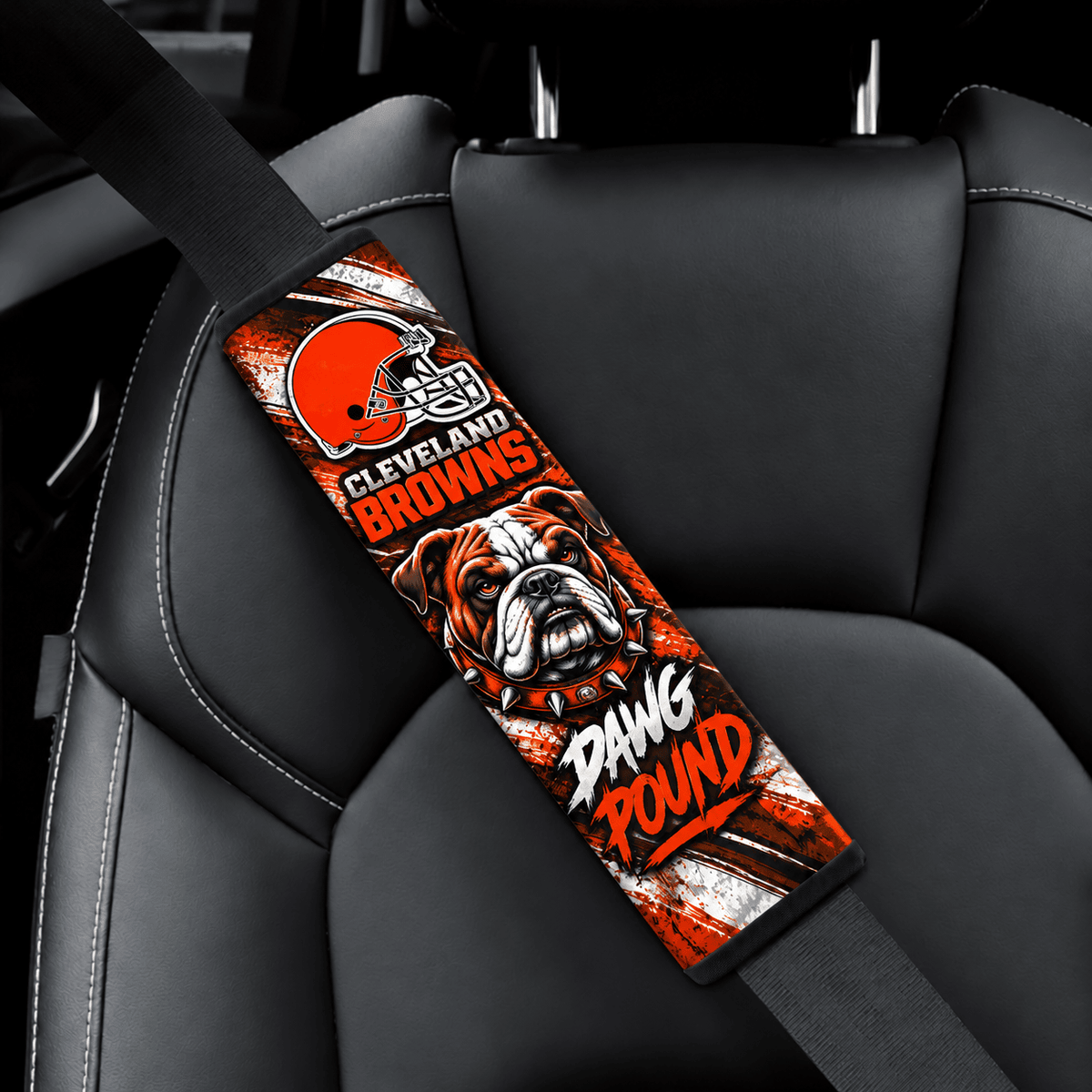 Cleveland Browns Game Day Shoulder Pads For Car Safety Belts