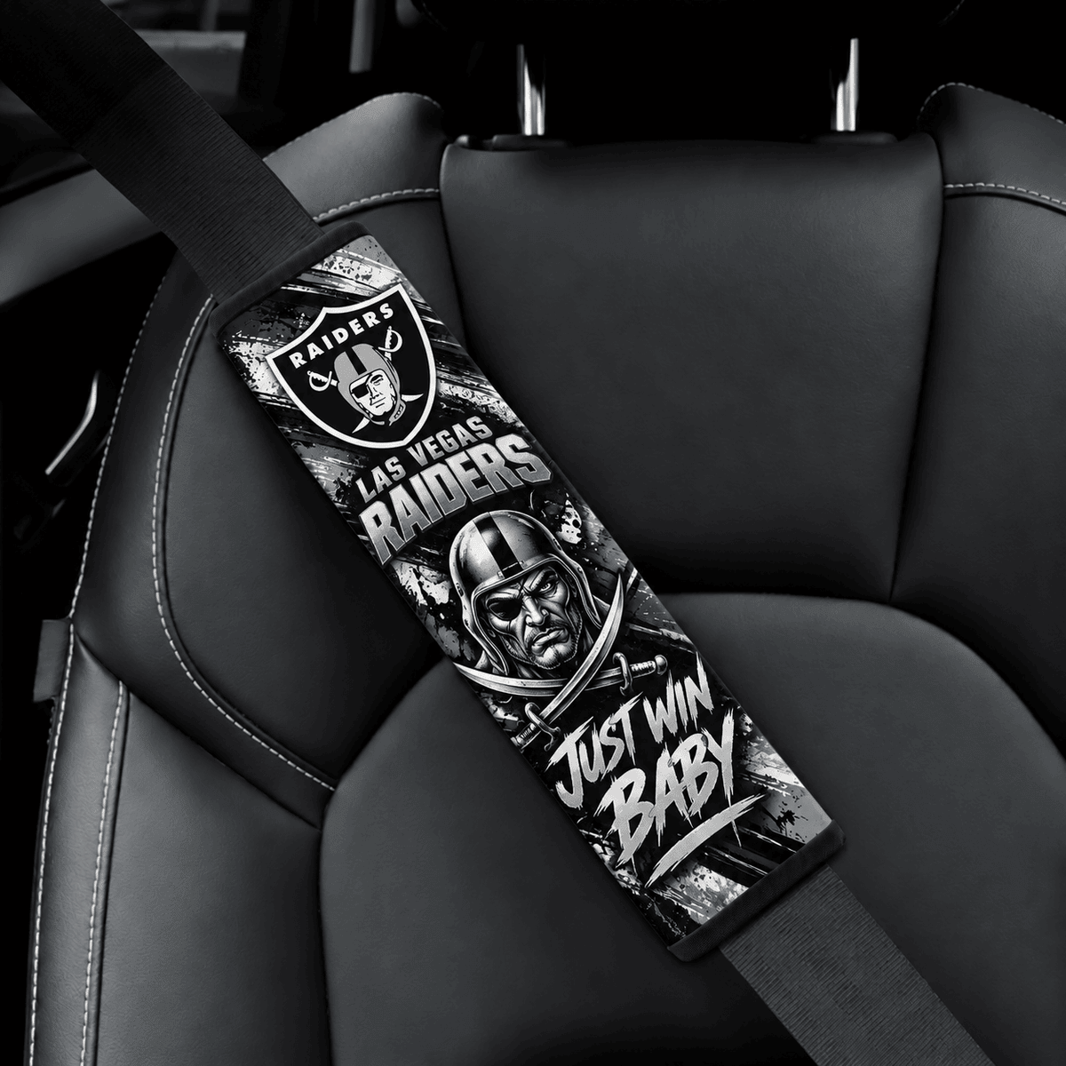 Las Vegas Raiders Game Day Shoulder Pads For Car Safety Belts