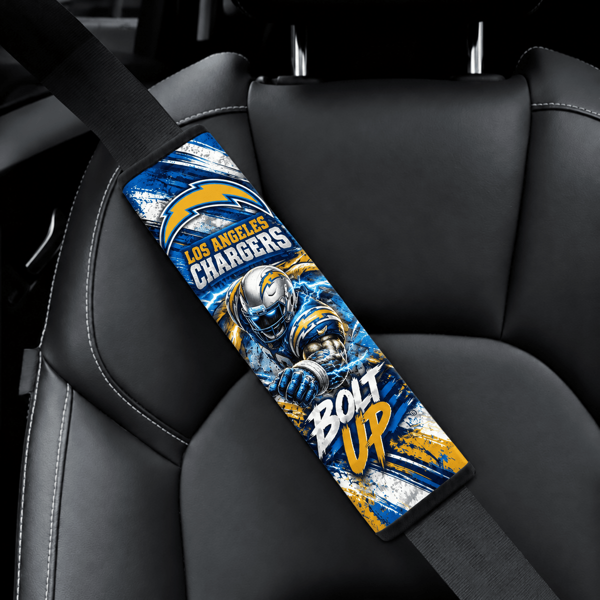 Los Angeles Chargers Game Day Shoulder Pads For Car Safety Belts