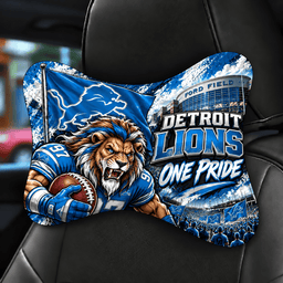 Detroit Lions Mascot Car Seat Headrest Neck Pillow