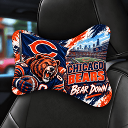 Chicago Bears Mascot Car Seat Headrest Neck Pillow