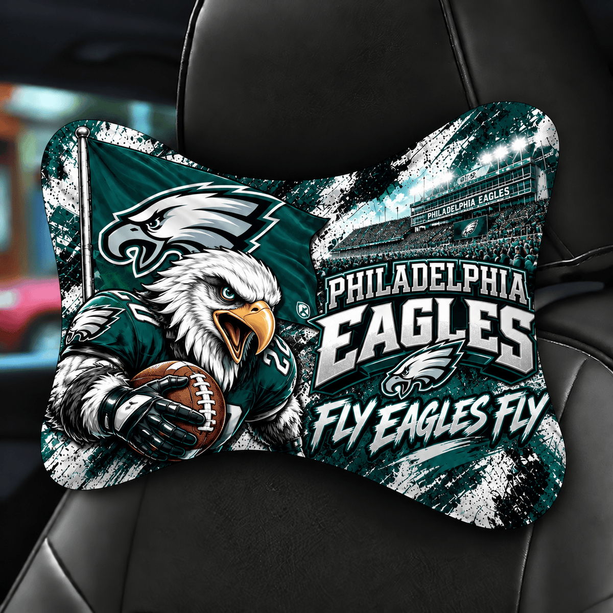 Philadelphia Eagles Mascot Car Seat Headrest Neck Pillow