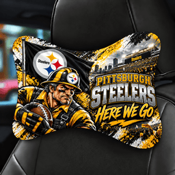 Pittsburgh Steelers Mascot Car Seat Headrest Neck Pillow