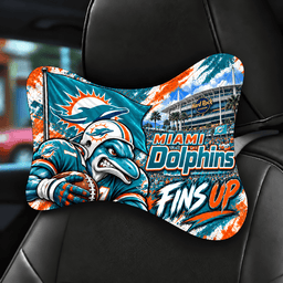 Miami Dolphins Mascot Car Seat Headrest Neck Pillow