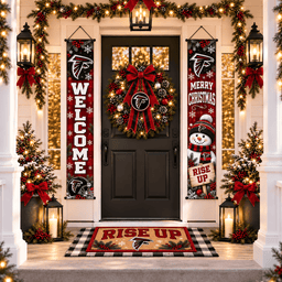Atlanta Falcons Christmas Custom Decorative Door Curtain Hanging Flag