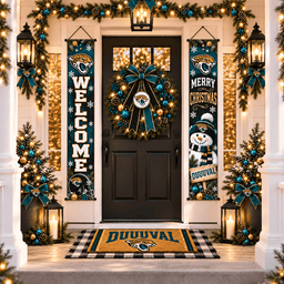 Jacksonville Jaguars Christmas Custom Decorative Door Curtain Hanging Flag