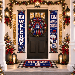 New York Giants Christmas Custom Decorative Door Curtain Hanging Flag