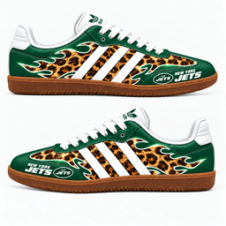 New York Jets Leopard Samba Shoes
