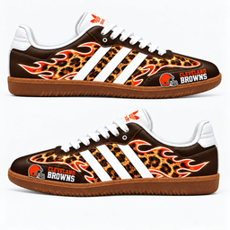 Cleveland Browns Leopard Samba Shoes