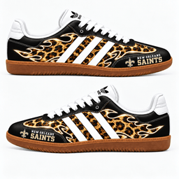 New Orleans Saints Leopard Samba Shoes