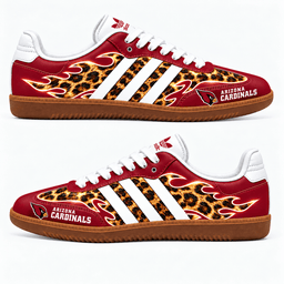 Arizona Cardinals Leopard Samba Shoes