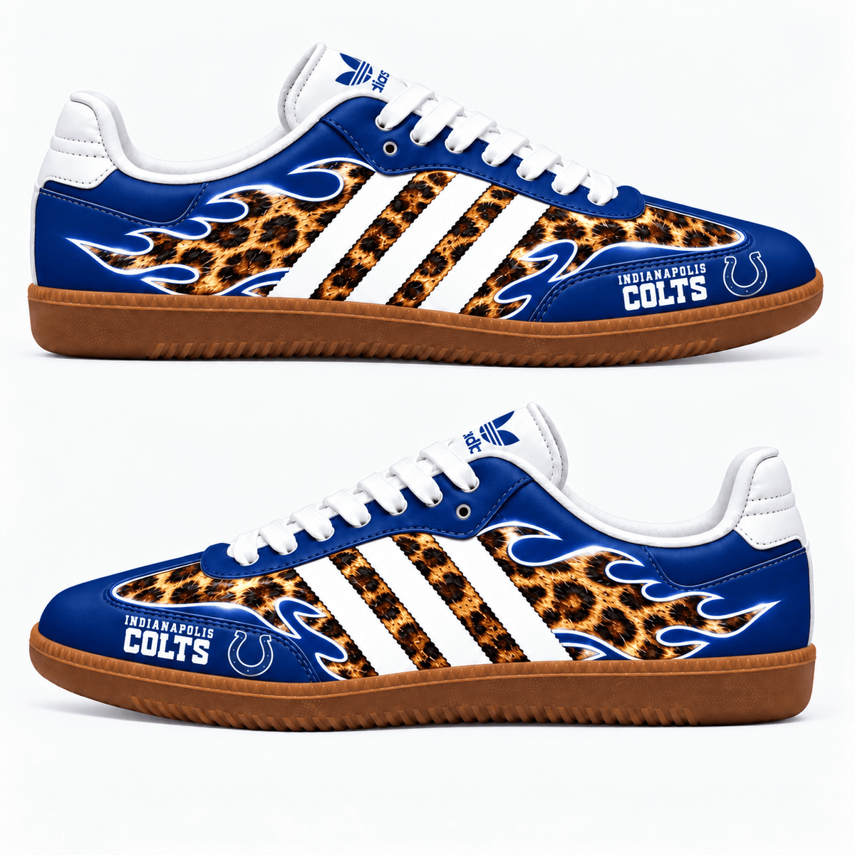 Indianapolis Colts Leopard Samba Shoes
