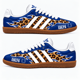 Indianapolis Colts Leopard Samba Shoes