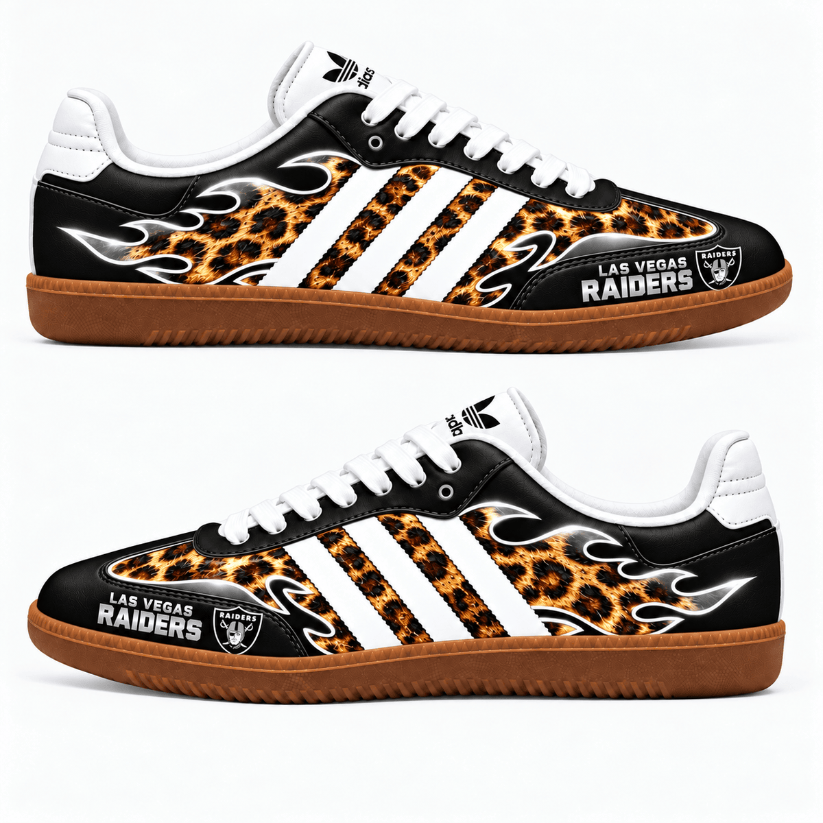 Las Vegas Raiders Leopard Samba Shoes