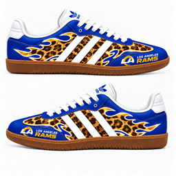 Los Angeles Rams Leopard Samba Shoes