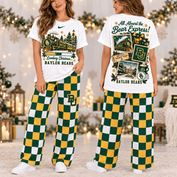 Baylor Bears Premium Christmas T-Shirt and Pants Set
