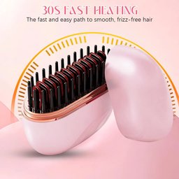 30 second fast heating portable hair straightener comb with anti-scald shell