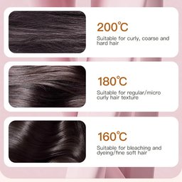 Portable hair straightener comb with 3 temperature settings 160C 180C 200C for all hair types