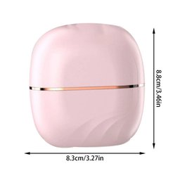 Portable hair straightener comb wireless pink - 8.3cm mini travel size anti-scald