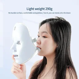 Lightweight 203g wireless LED face mask comfortable fit for home spa treatment