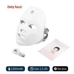 LED face beauty mask 1200mAh Type B wireless facial rejuvenation mask with remote