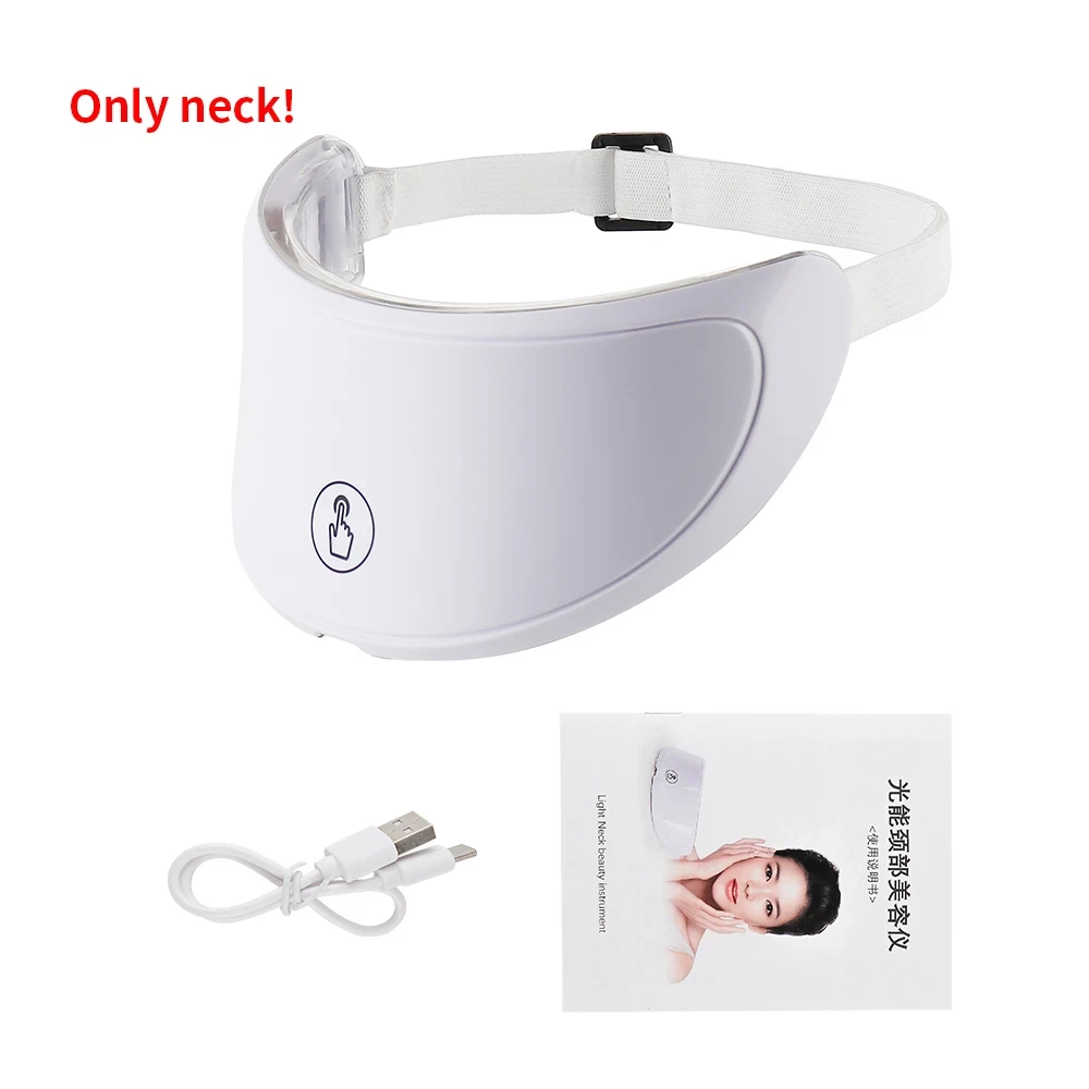 Wireless LED neck mask for skin tightening and anti aging neck rejuvenation device