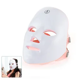 Red light therapy LED face mask for collagen boost and anti aging skin care