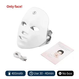7 color LED light therapy face mask wireless photon facial skin care device