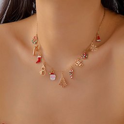 Tree Snowflake Pendant Necklace For Women