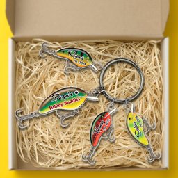Personalized Gifts For Dad Keychain With Fishing Lure Charms - Photo 2