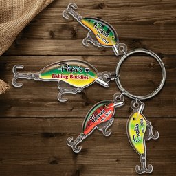 Personalized Gifts For Dad Keychain With Fishing Lure Charms - Photo 3