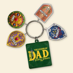 Personalized Gifts For Dad Keychain With Charms - Photo 3