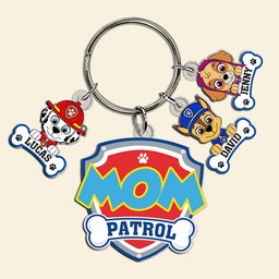 Personalized Gifts For Mom Keychain With Dog Charms - Photo 4