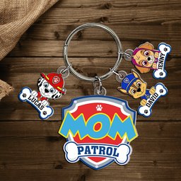 Personalized Gifts For Mom Keychain With Dog Charms - Photo 3