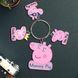 Personalized Gifts For Mom Keychain With Charms - Photo 3
