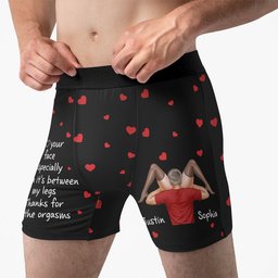 I Love Your Face Especially When It's Between My Legs Gifts For Him - Personalized Men's Boxer Briefs - Photo 3