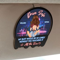Drive Safe - Valentines Day Gifts For Husband, Boyfriend - Personalized Wooden Car Visor Clip - Gift For Husband - Photo 2