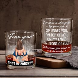 Promise To Always Be By Your Side - Personalized Whiskey Glass - Gift For Husband - Photo 1