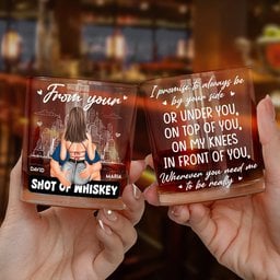 Promise To Always Be By Your Side - Personalized Whiskey Glass - Gift For Husband - Photo 3