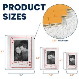 King And Queen Custom Couples Photo How Luck We Are - Personalized Photo Rectangle Building Brick - Photo 6