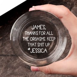 Thanks For All The Orgasms Anniversary Gift For Him - Personalized Engraved Whiskey Glass - Gift For Husband - Photo 8